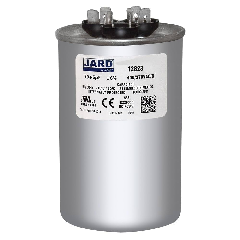 70 + 5 x 370/440 VAC Round Dual Run Capacitor by # 12823